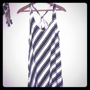 Silky striped dress